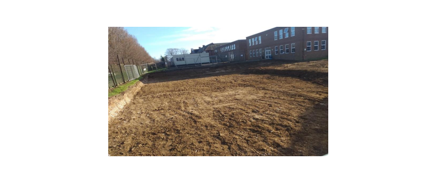 Borden Grammar School Extension 2023  - Topsoil Removed